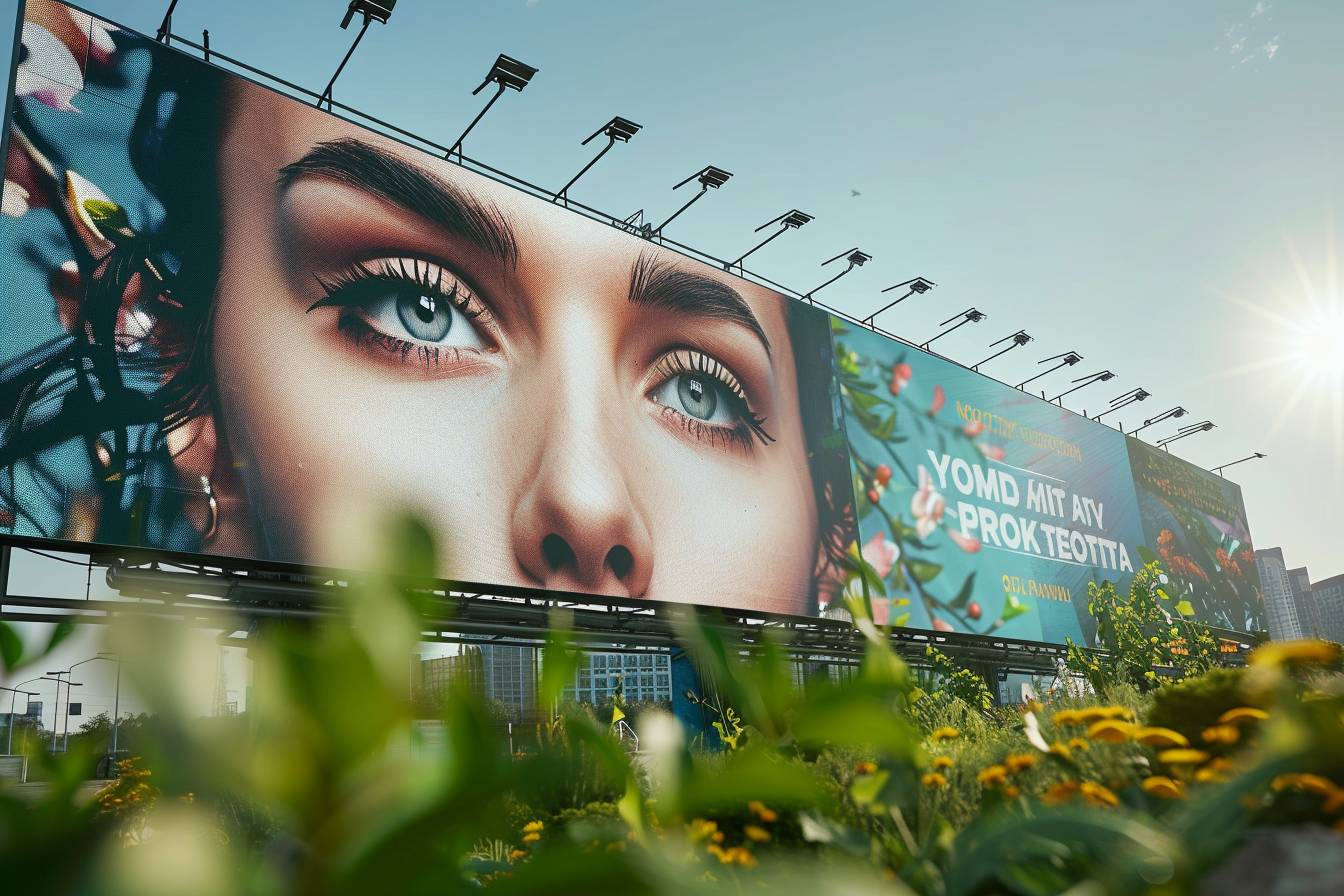 Bâche publicitaire prête avec design soigné